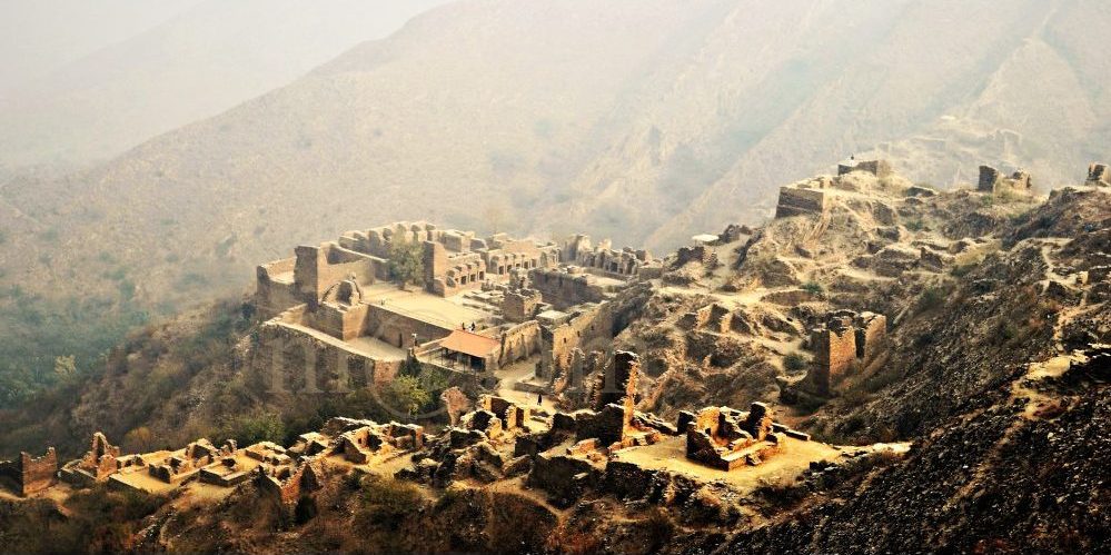 View of Takht-i-Bahi Monastery - A Unesco World Heritage Site in Pakistan