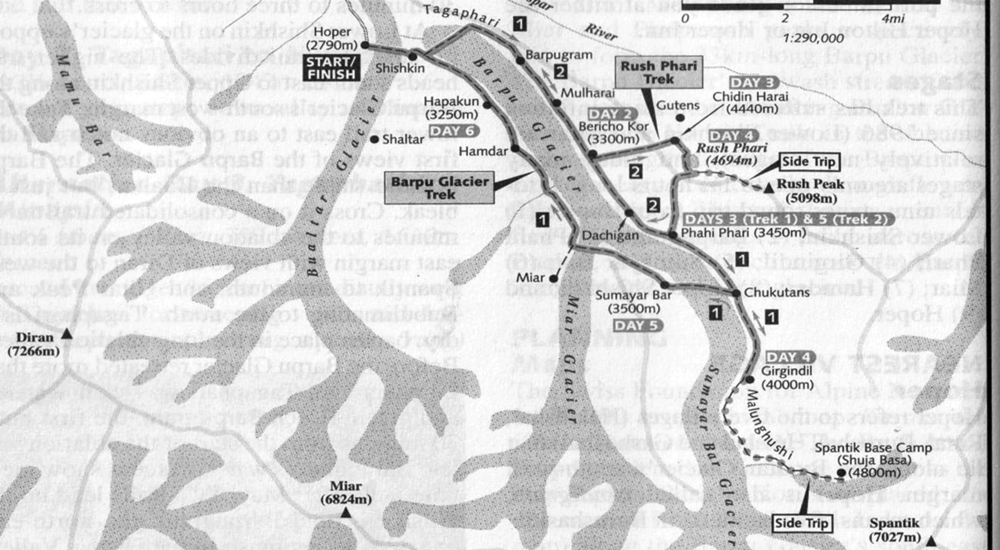 Rush Lake Trek Map