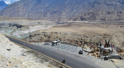 Here the great mountain ranges of the Karakoram, Hindukush, and Himalaya converge