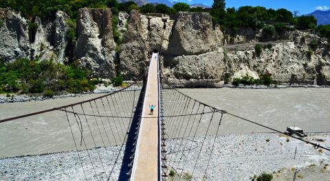 Danyore Suspension Bridge view from KIU premises